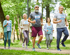 wellness enthusiasts participating in Lucknow biggest free health walk event at LDA Colony
