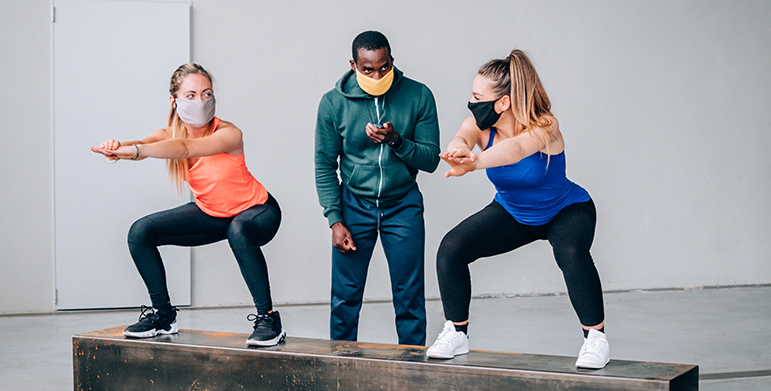 Online Zumba self-motivation versus group energy and enthusiasm.